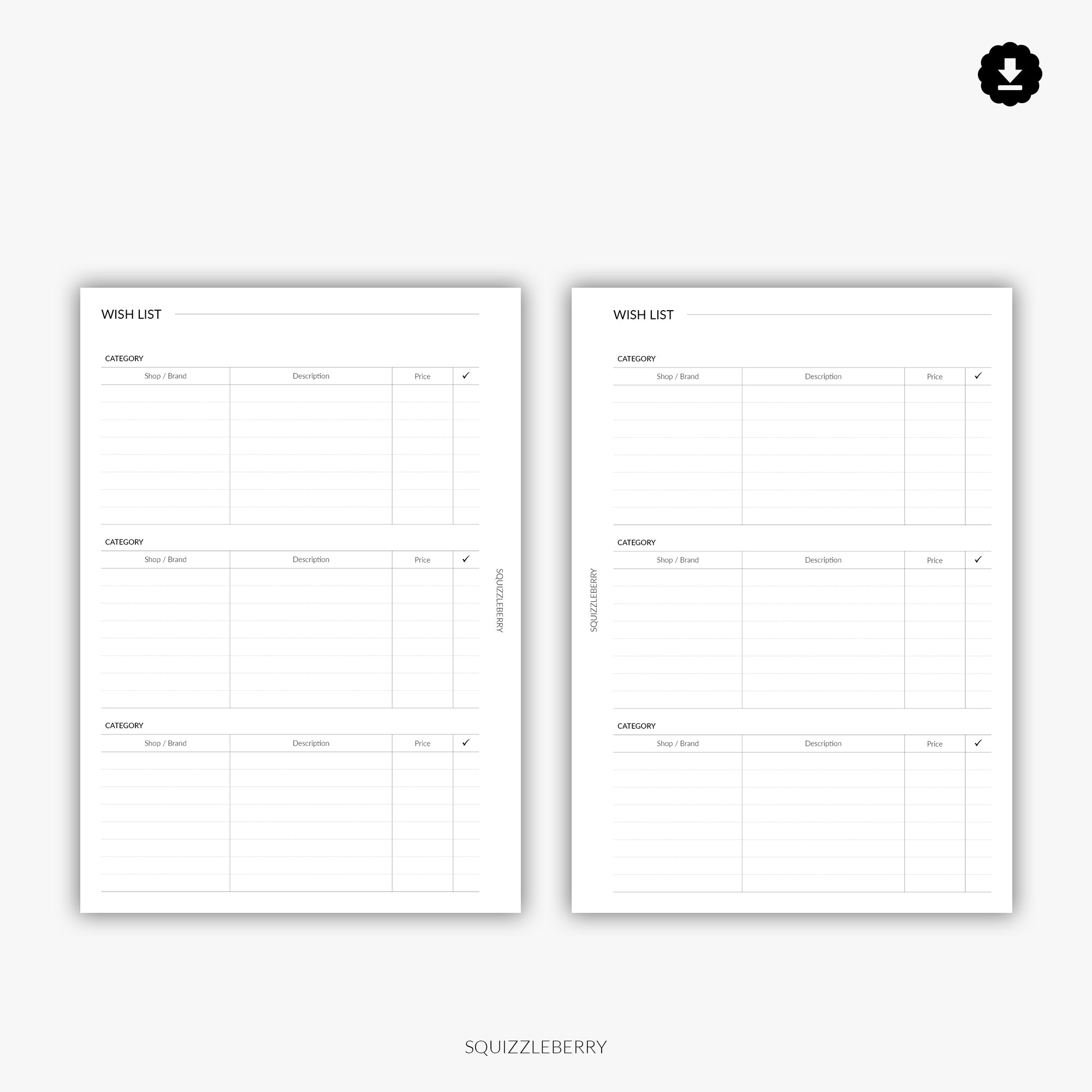 Wish List | Printable