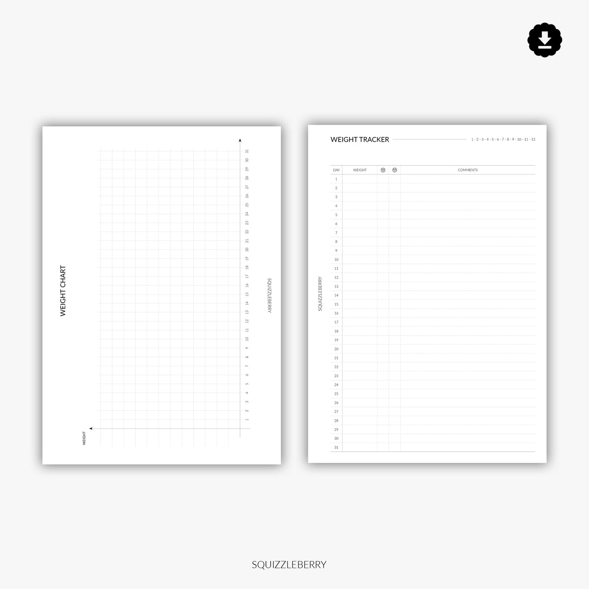 Weight Tracker | Printable