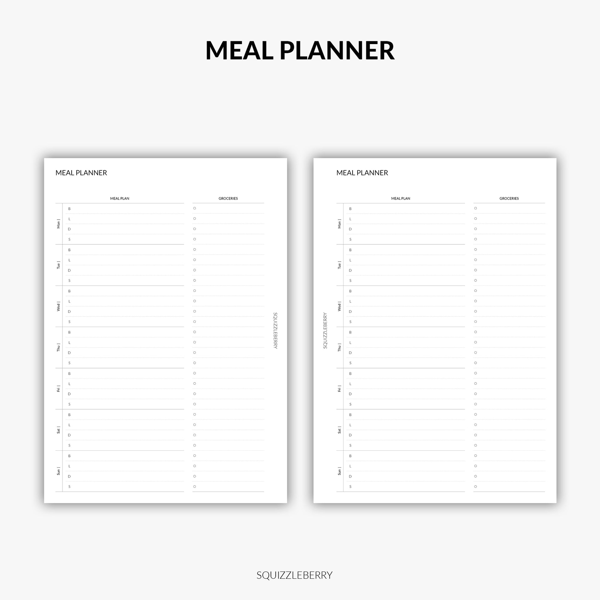 Meal Planner – SquizzleBerry