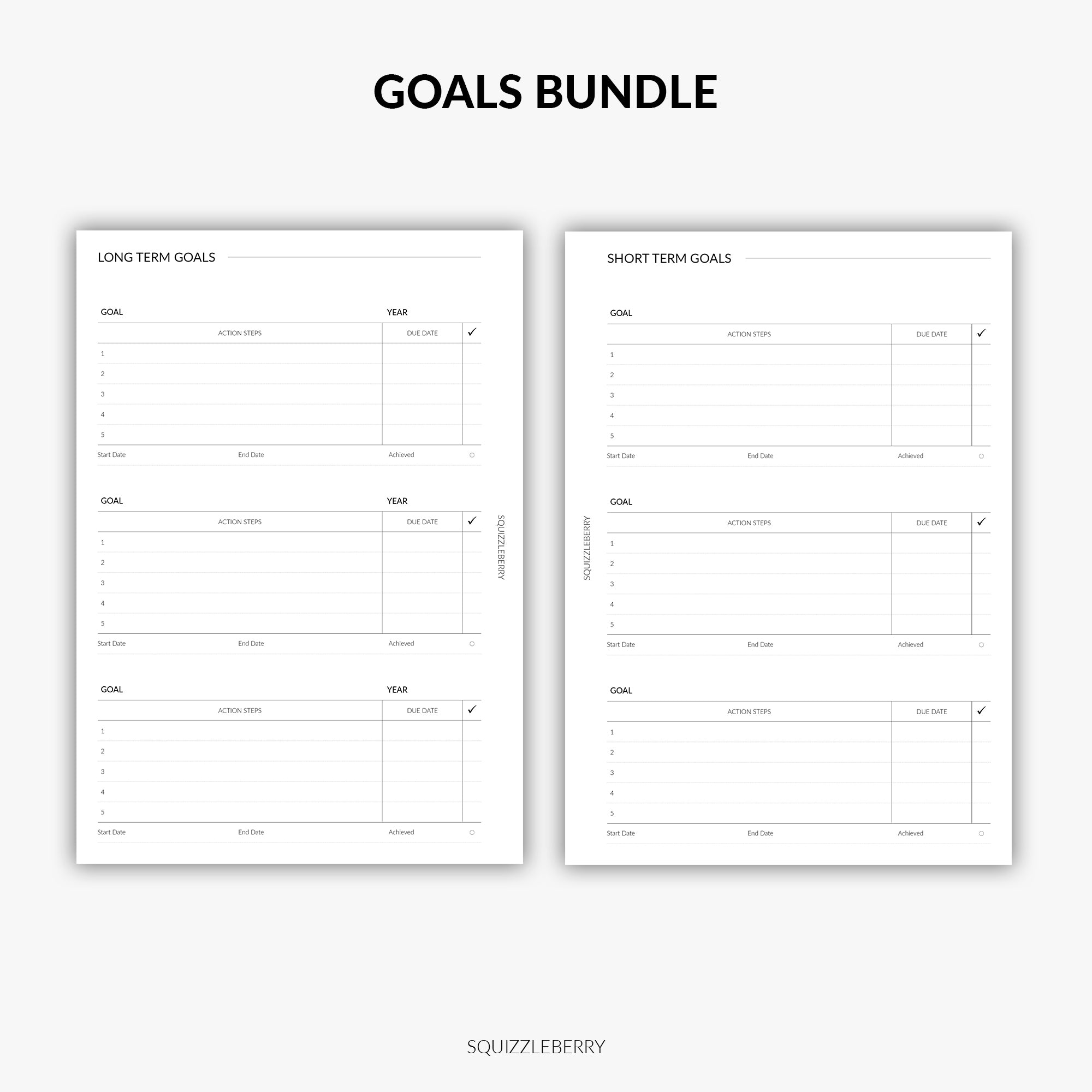 Goals Planner Kit | Printable