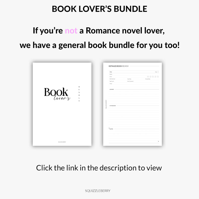 Romance Book Lover's Bundle | Printable