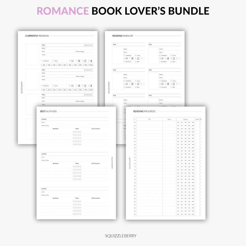 Romance Book Lover's Bundle | Printable
