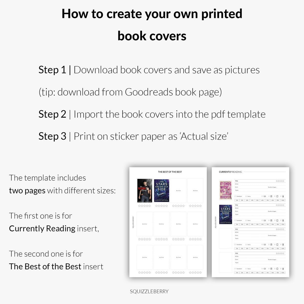 Editable Copy Covers Editable Book Covers Printable PDF - Customisable Pictures for Reading ...