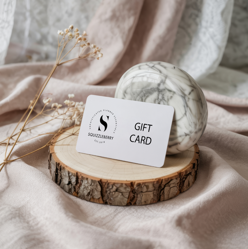 gift card for minimal planner inserts uk shop