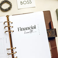 Financial Health Planner | Printable