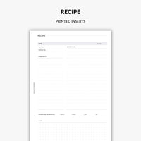 recipe planner in minimal design by Squizzleberry