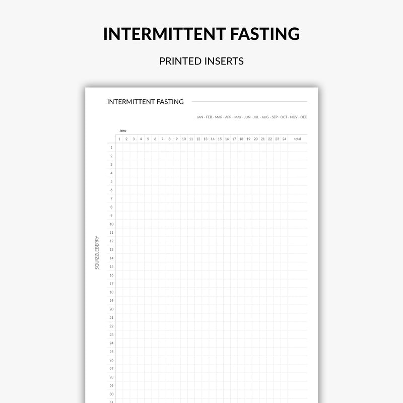 intermittent fasting tracker planner by Squizzleberry