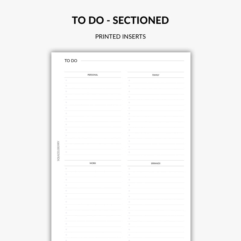 To Do - Sectioned