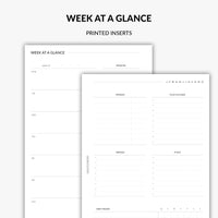 Week at a glance planner inserts by Squizzleberry