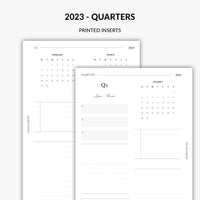 2023 quarterly planner at a glance for goals