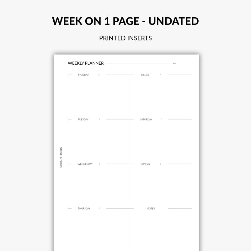 Undated - Week on 1 Page