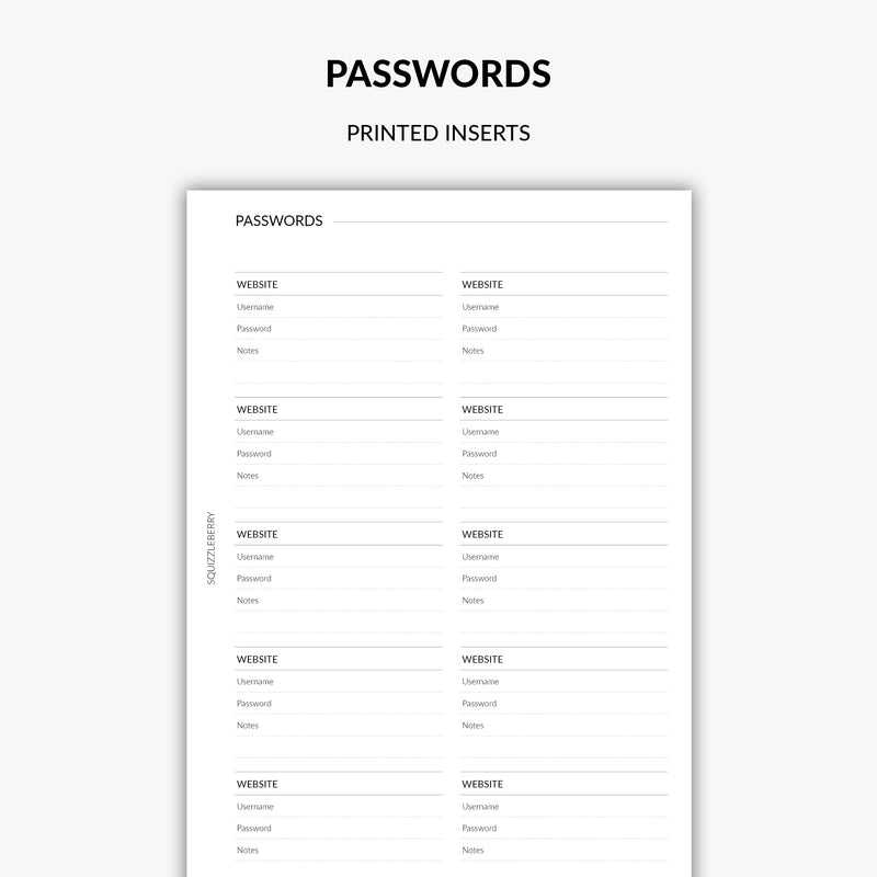 Passwords – SquizzleBerry