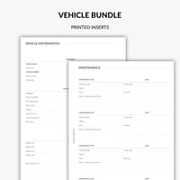vehicle car tracking planner inserts
