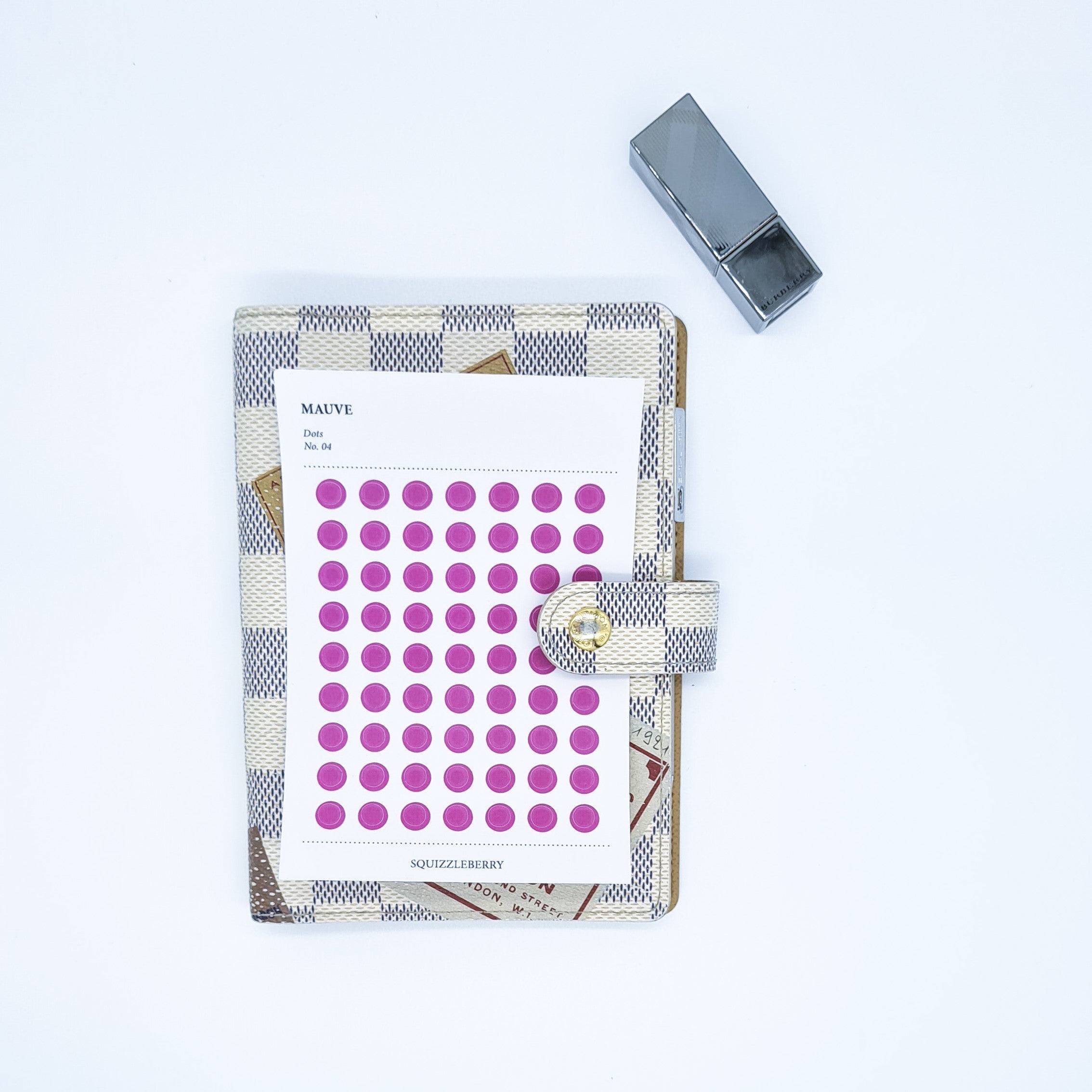 Mauve - Dots - Stickers | SquizzleBerry