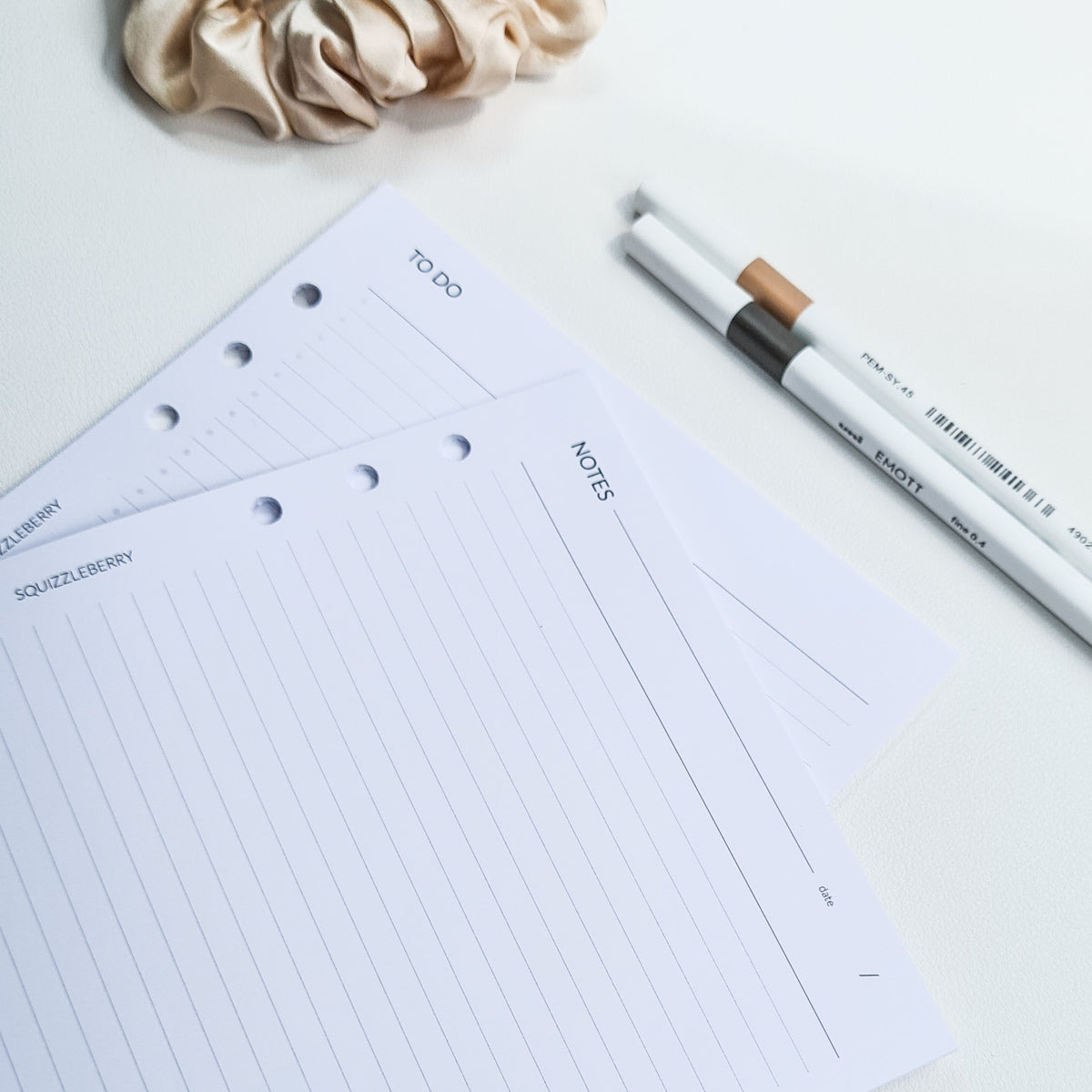 Squizzleberry to do list planner insert open in Louis Vuitton agenda minimalist stationery UK