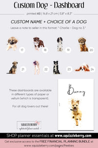 Custom Dog Dashboard - A5 | SquizzleBerry