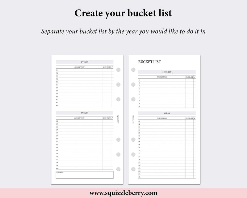 Goals Planner Kit - Personal | SquizzleBerry