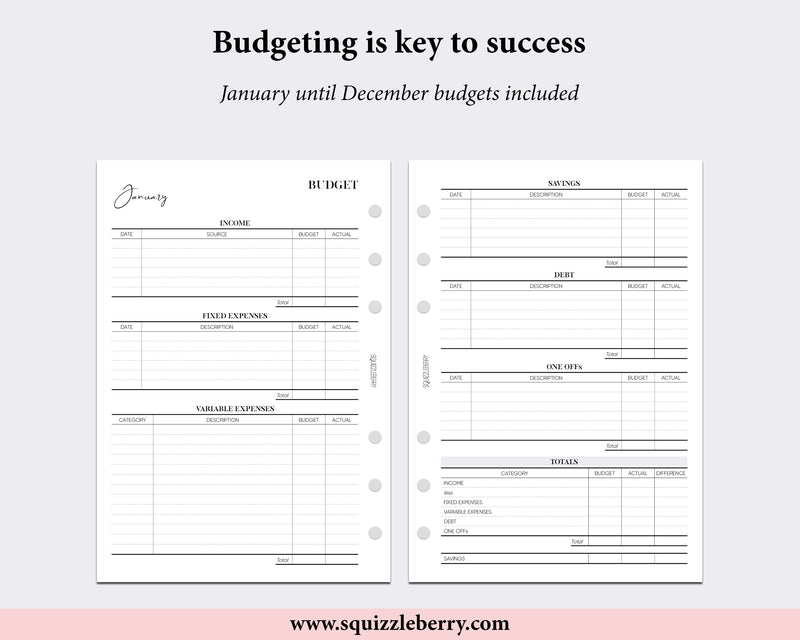 Budget Bundle - Personal Wide | SquizzleBerry