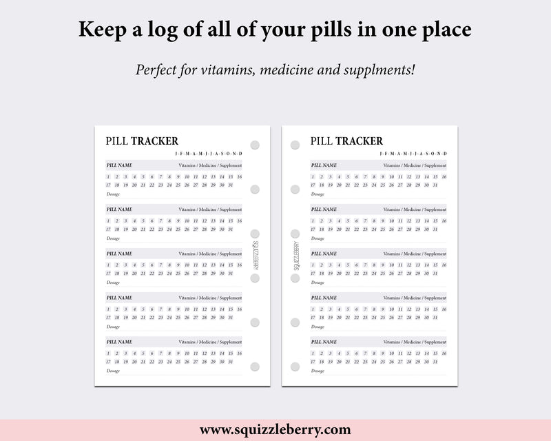 Pill Tracker - Pocket | SquizzleBerry