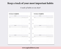 Weekly Habits - A5 | SquizzleBerry