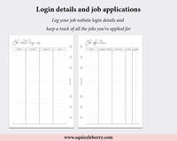 job website login applications personal wide planner