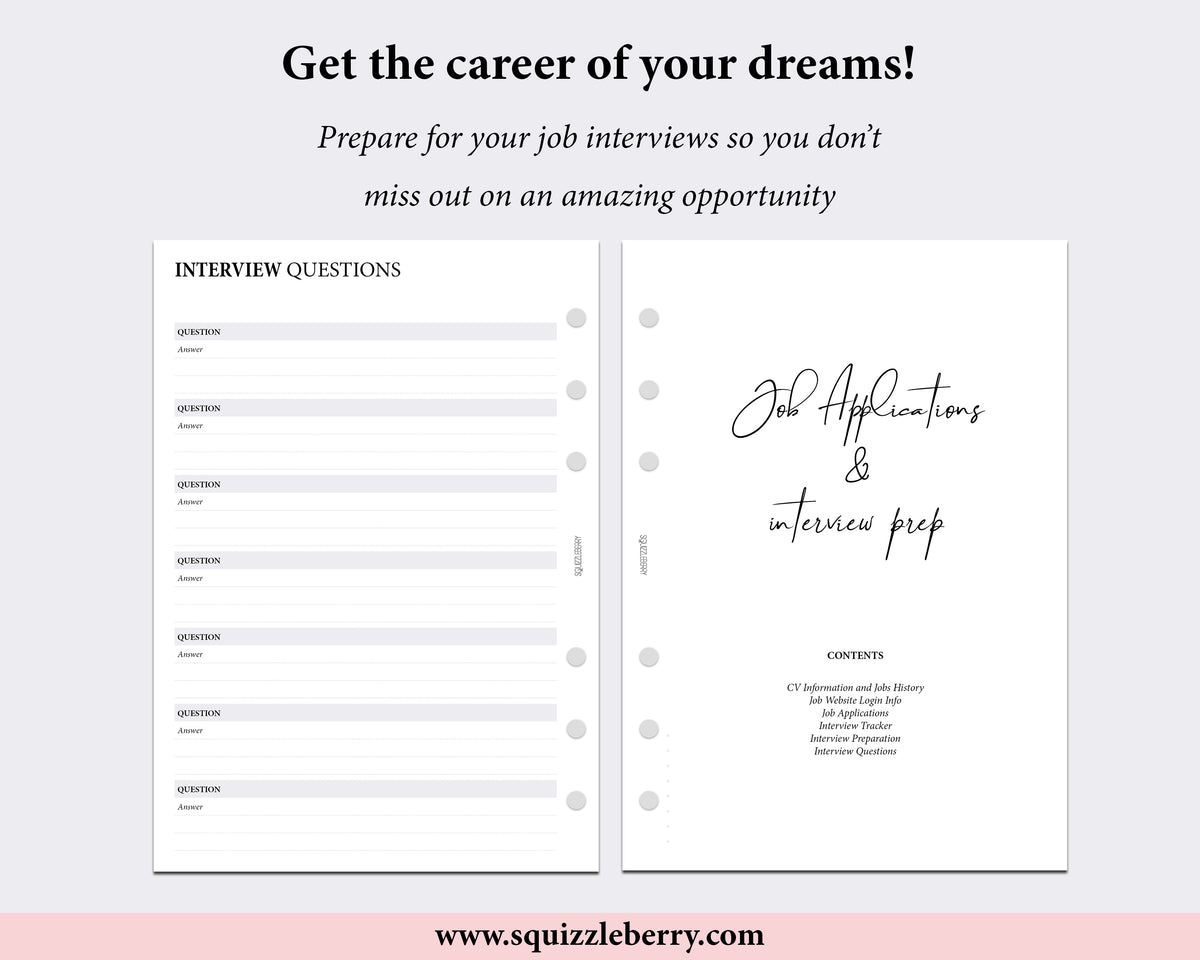 Job Search Planner Kit - A5