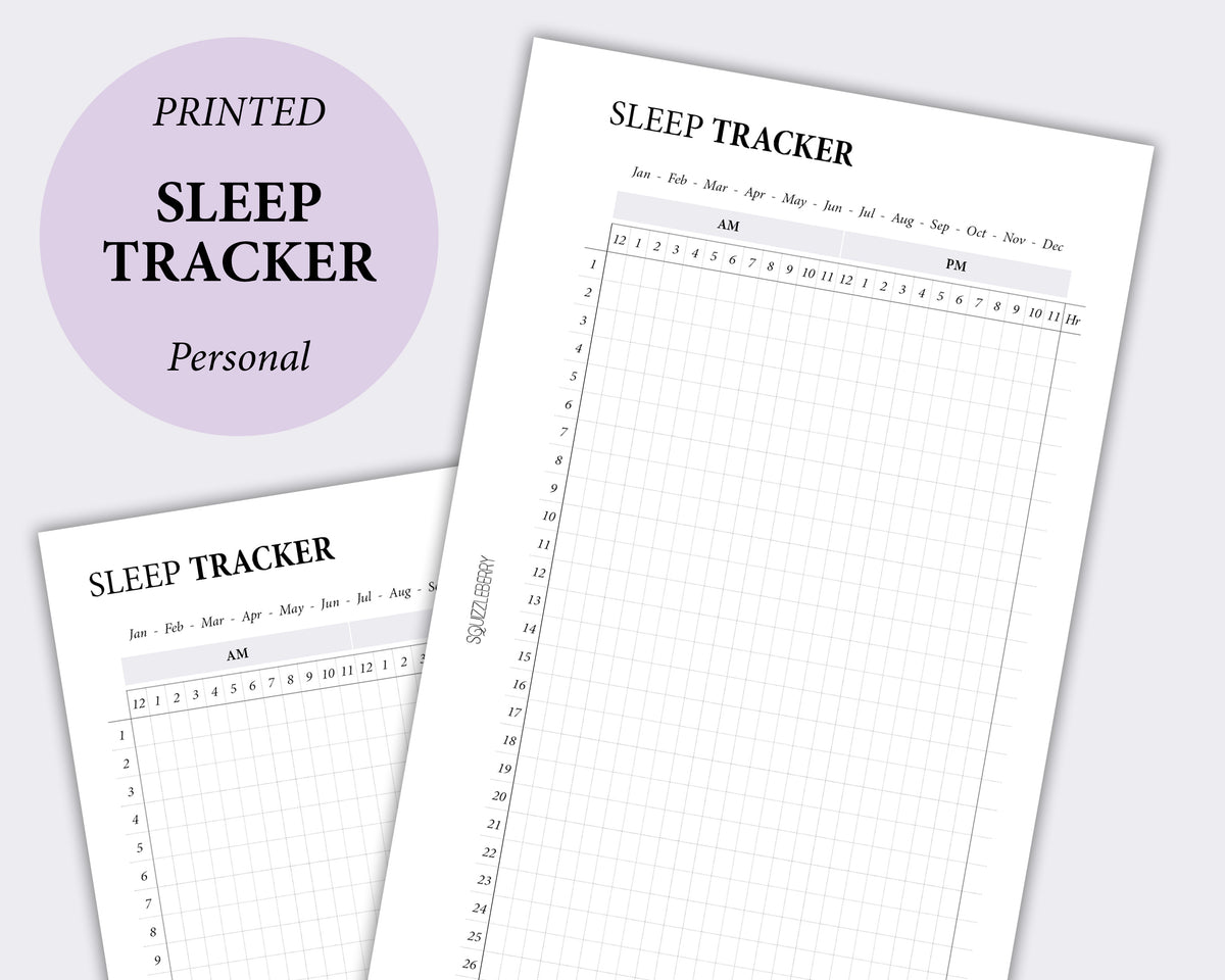 sleep tracker planner inserts | Squizzleberry