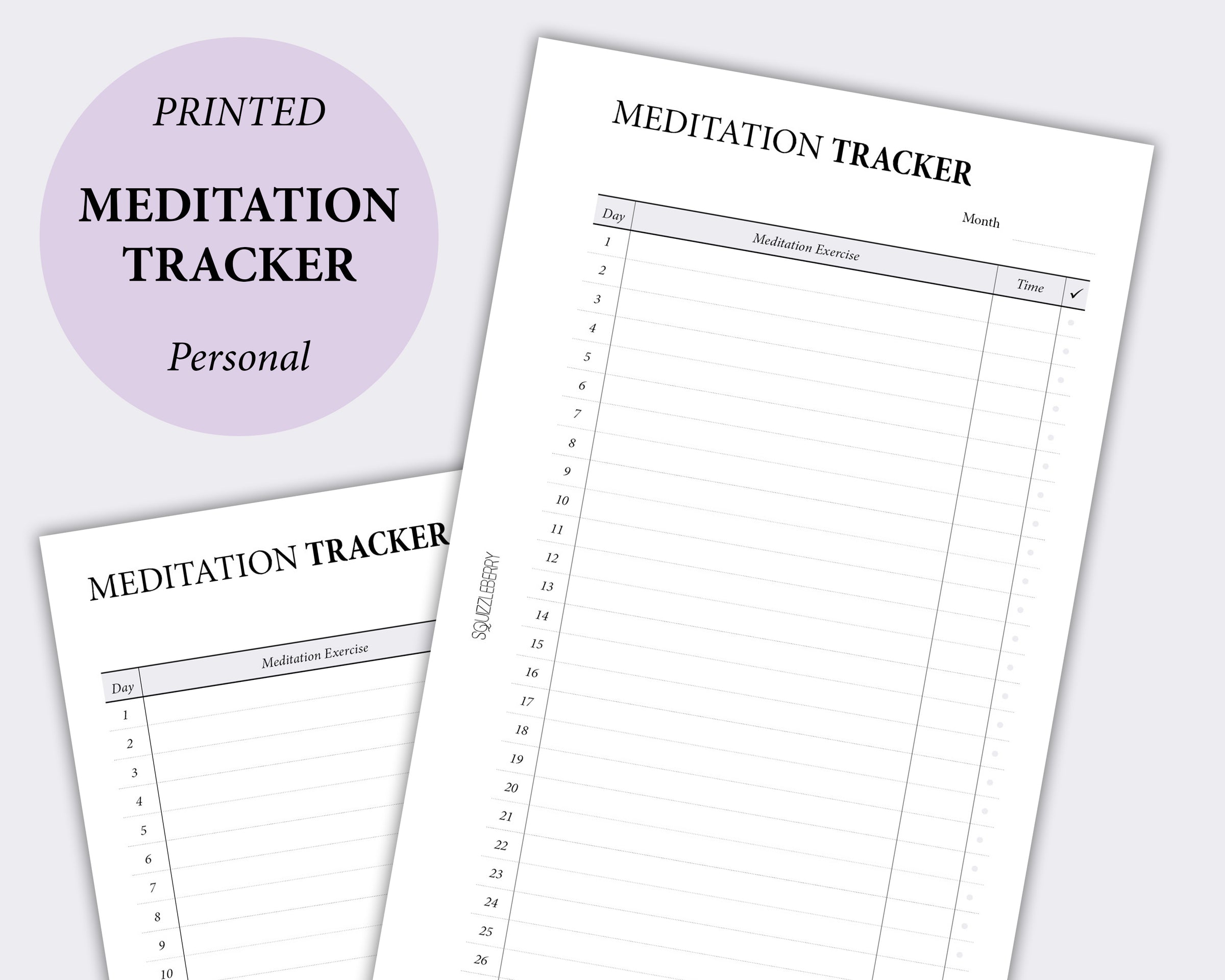 Meditation Tracker - Personal | SquizzleBerry