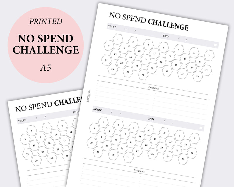 No Spend Challenge - A5 | SquizzleBerry