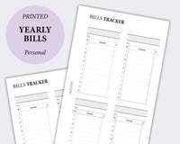 Yearly Bills Tracker - Personal | SquizzleBerry