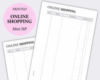 online shopping planner insert mini happy planner