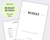 budget planner bundle personal wide minimalist inserts
