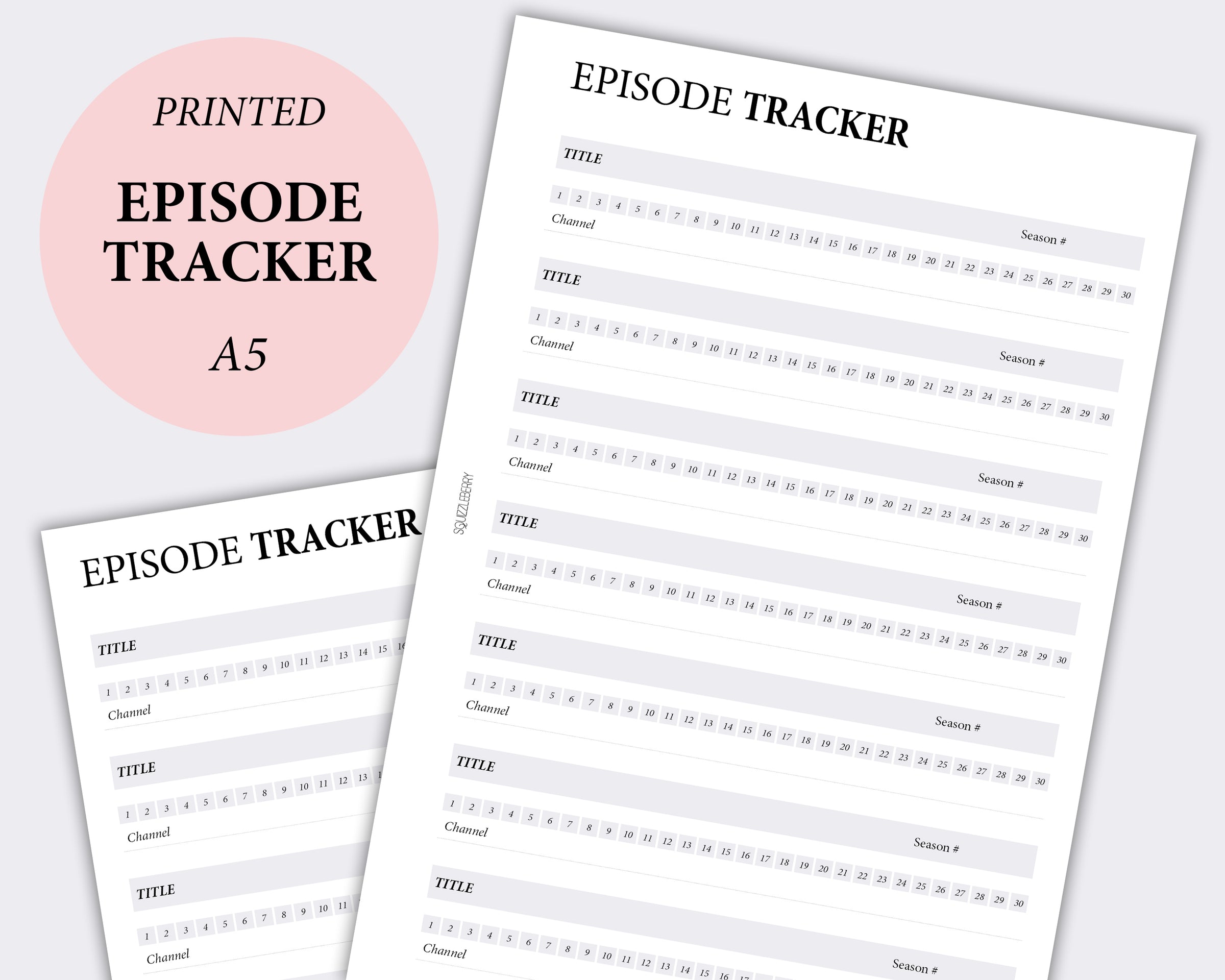 tv episode tracker tv series episode tracking planner inserts a5