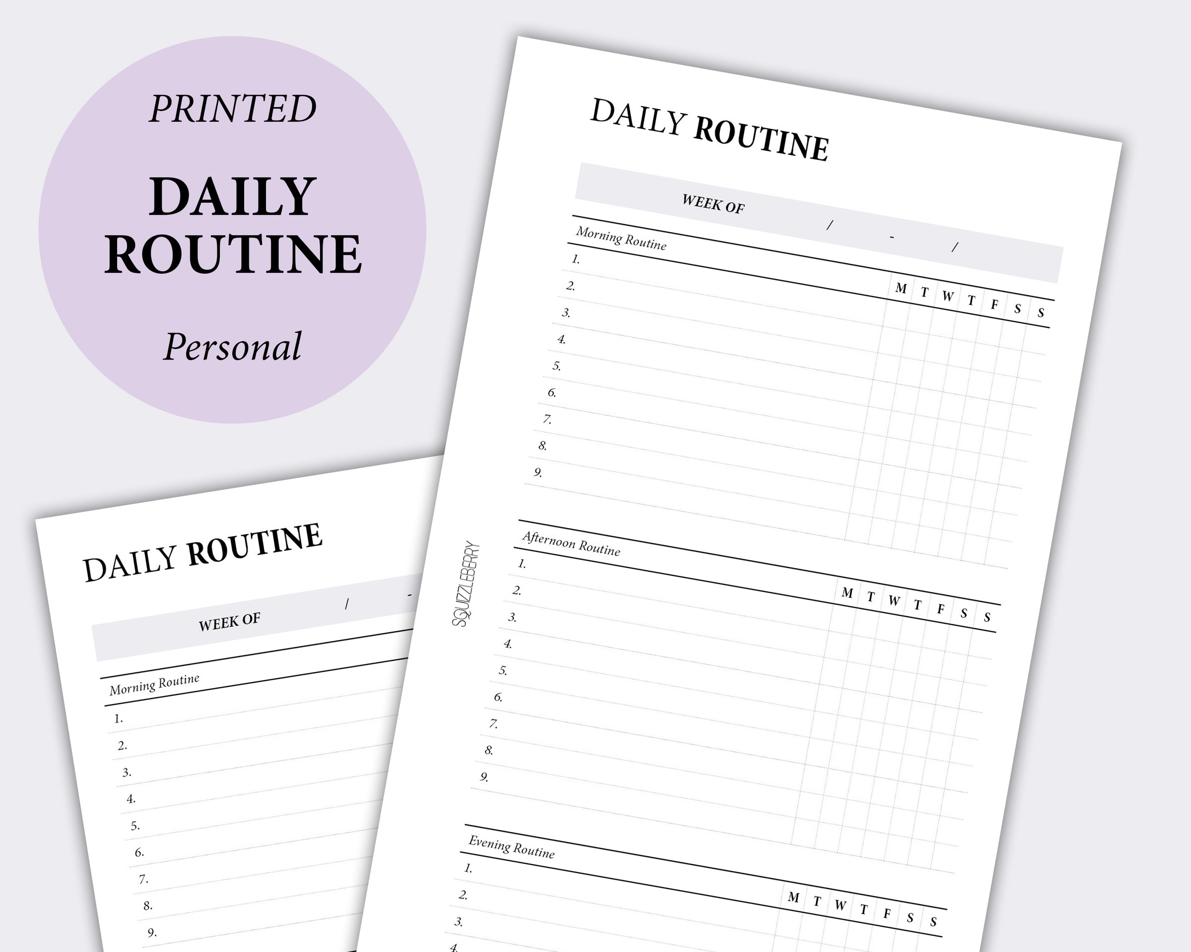 weekly routine planner habit tracker