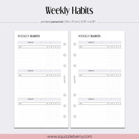 Weekly Habits - Personal | SquizzleBerry