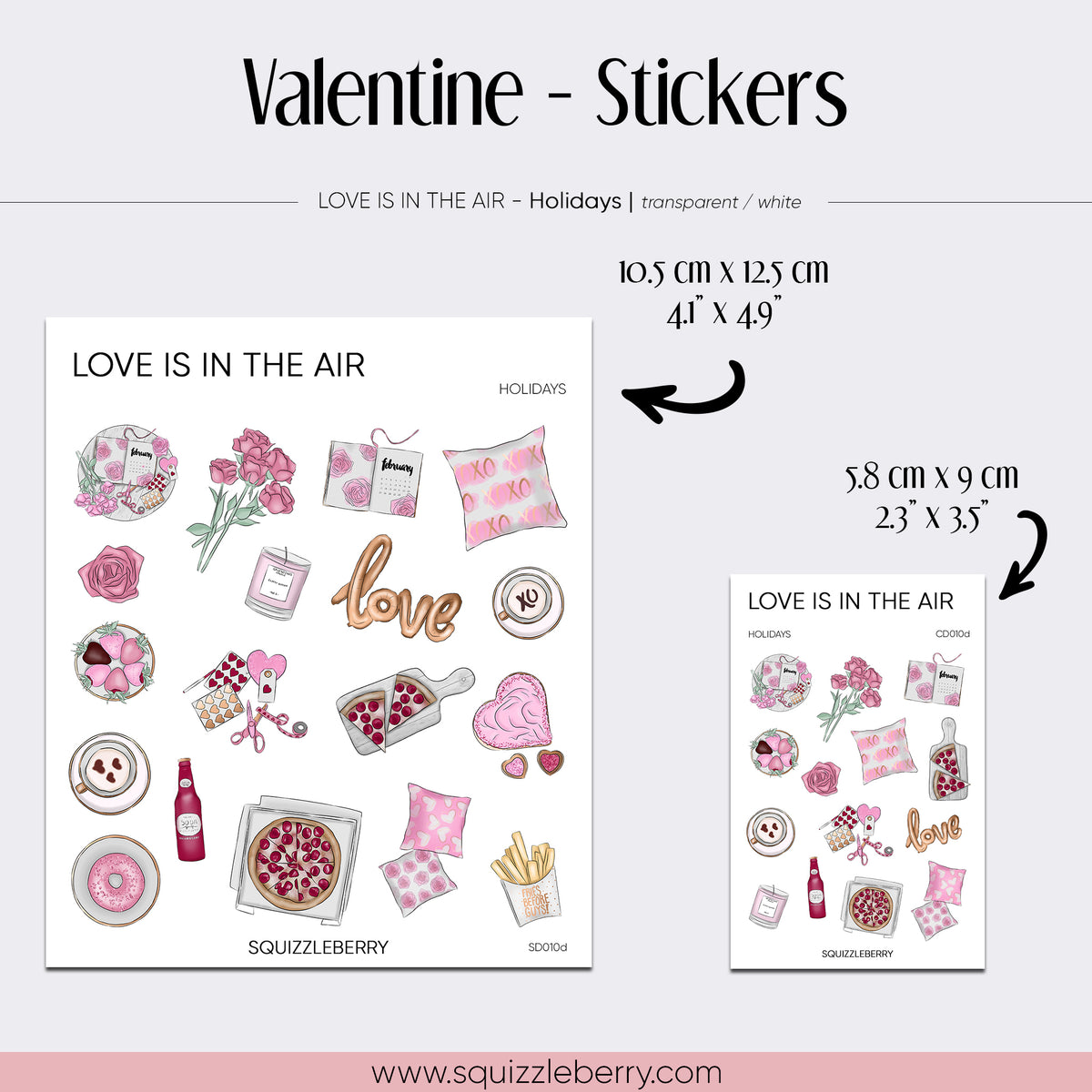 Valentine - Stickers | SquizzleBerry