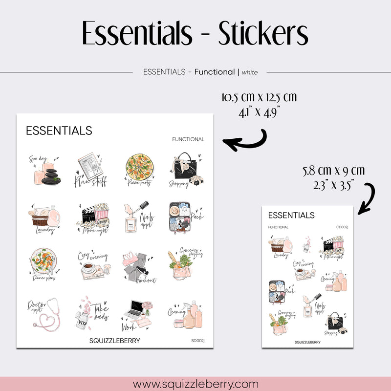 Essentials - Stickers | SquizzleBerry