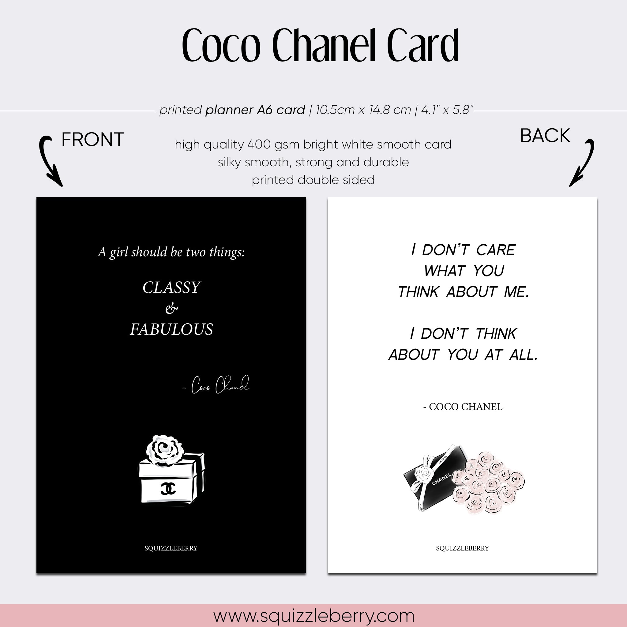 Chanel Thank You Card