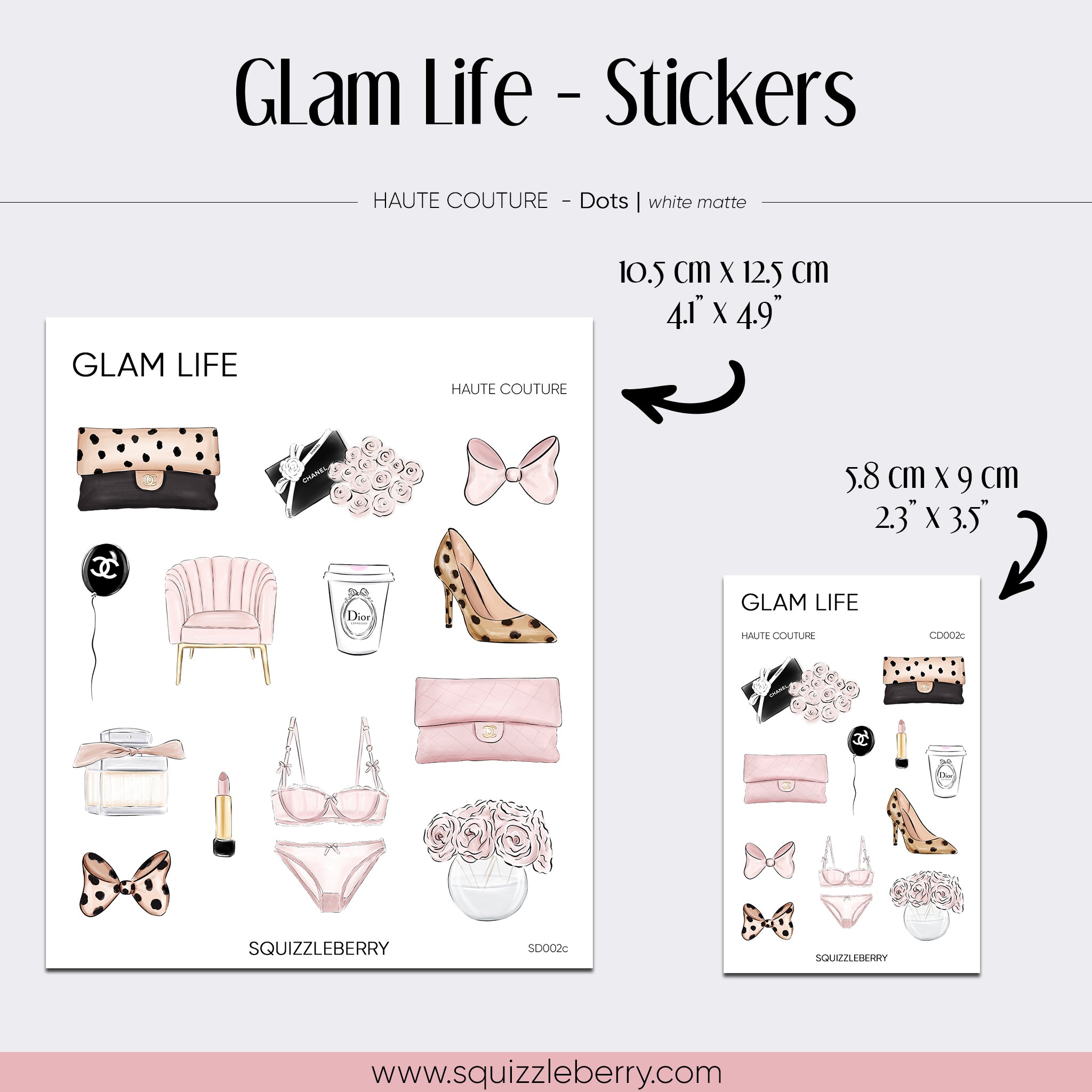 Glam Life - Stickers | SquizzleBerry