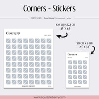 Grey Corners - Stickers | SquizzleBerry