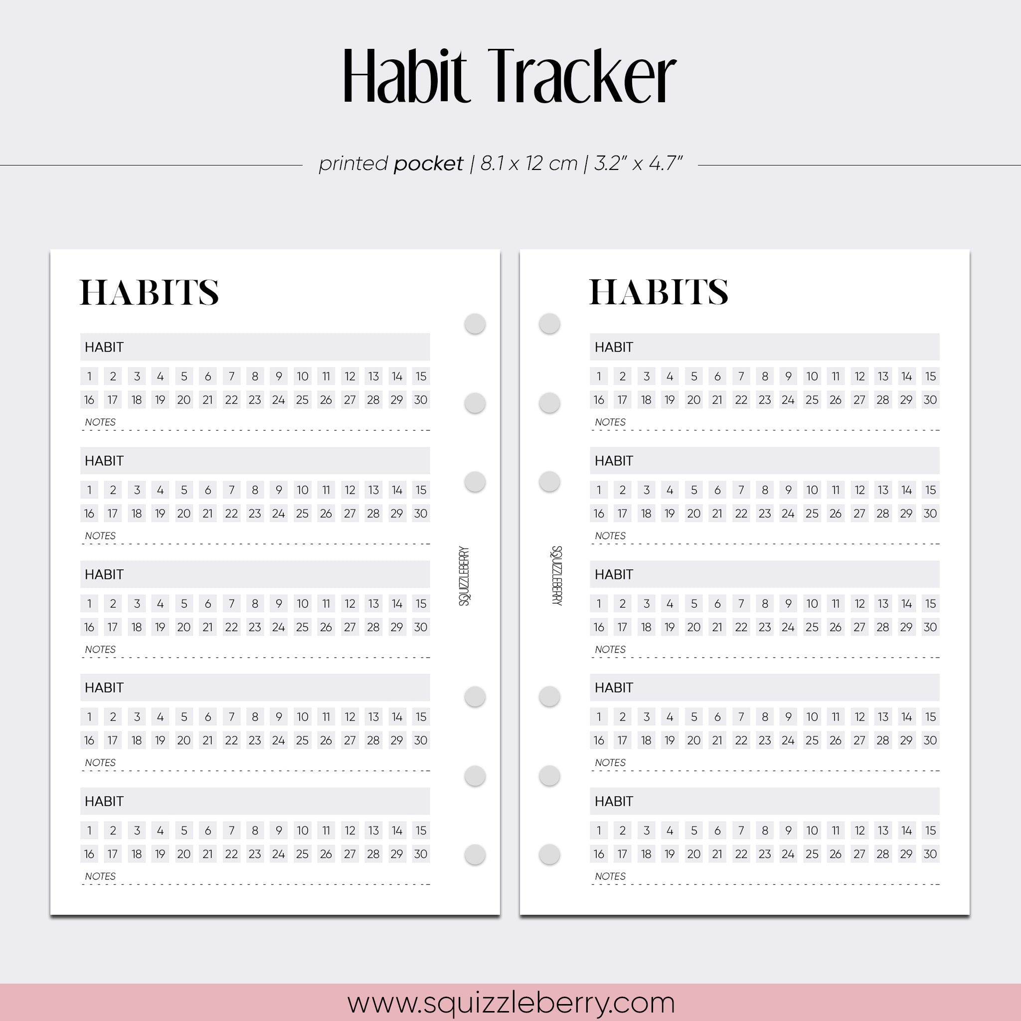 Habit Tracker - Pocket | SquizzleBerry