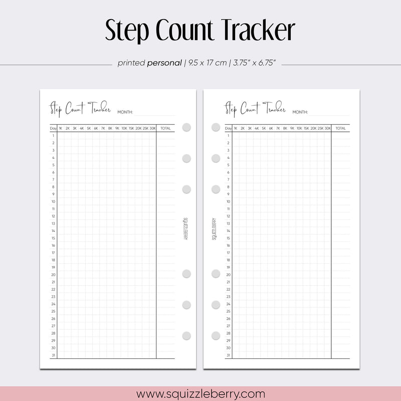 Step Count Tracker - Personal | SquizzleBerry