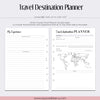 Travel Destination Planner with Dashboards - A5 | SquizzleBerry