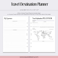 Travel Destination Planner with Dashboards - A5 | SquizzleBerry
