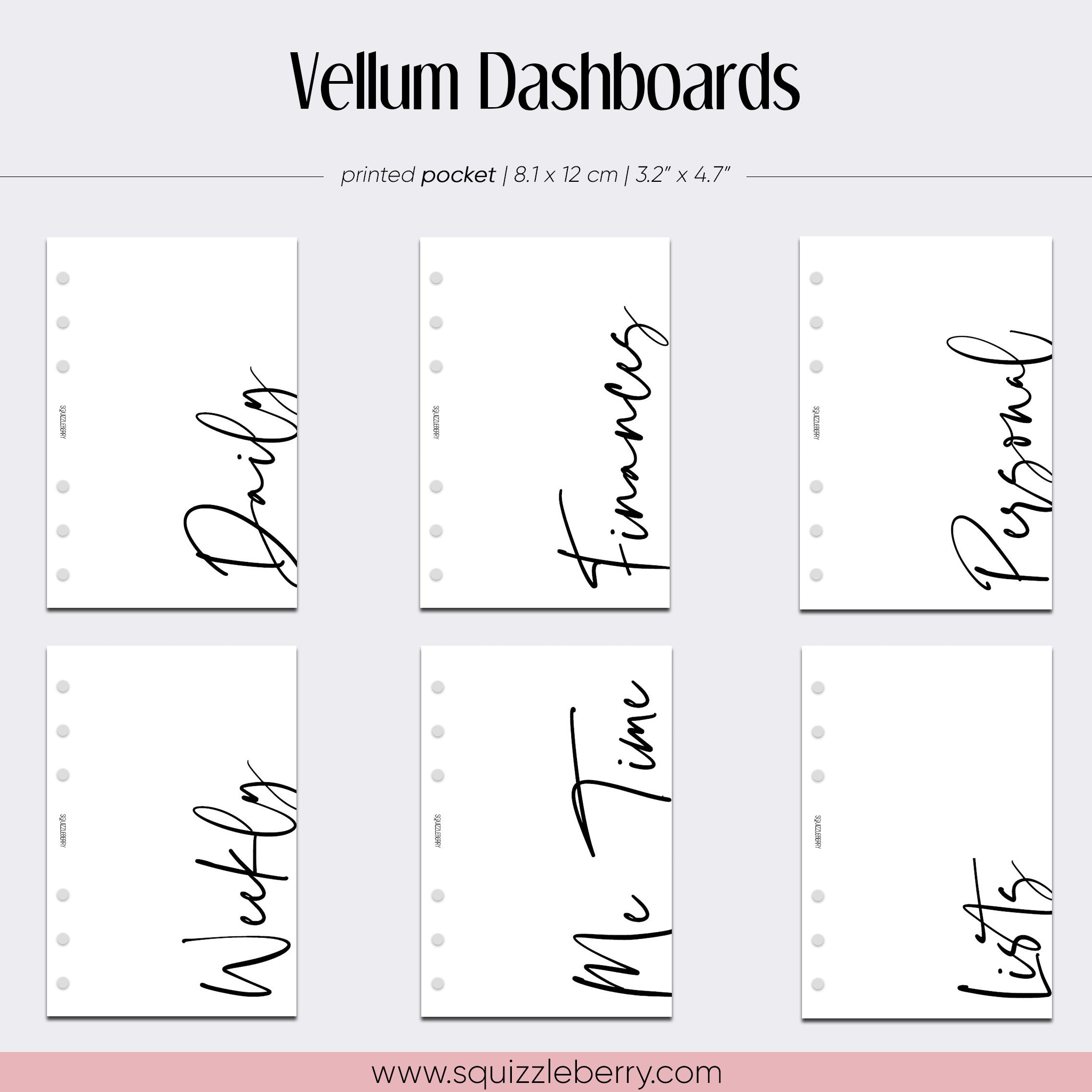 Vellum Dashboards - Pocket | SquizzleBerry